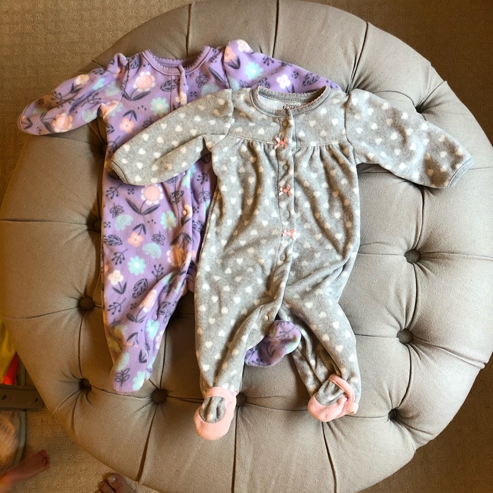 Newborn footies pjs fleece